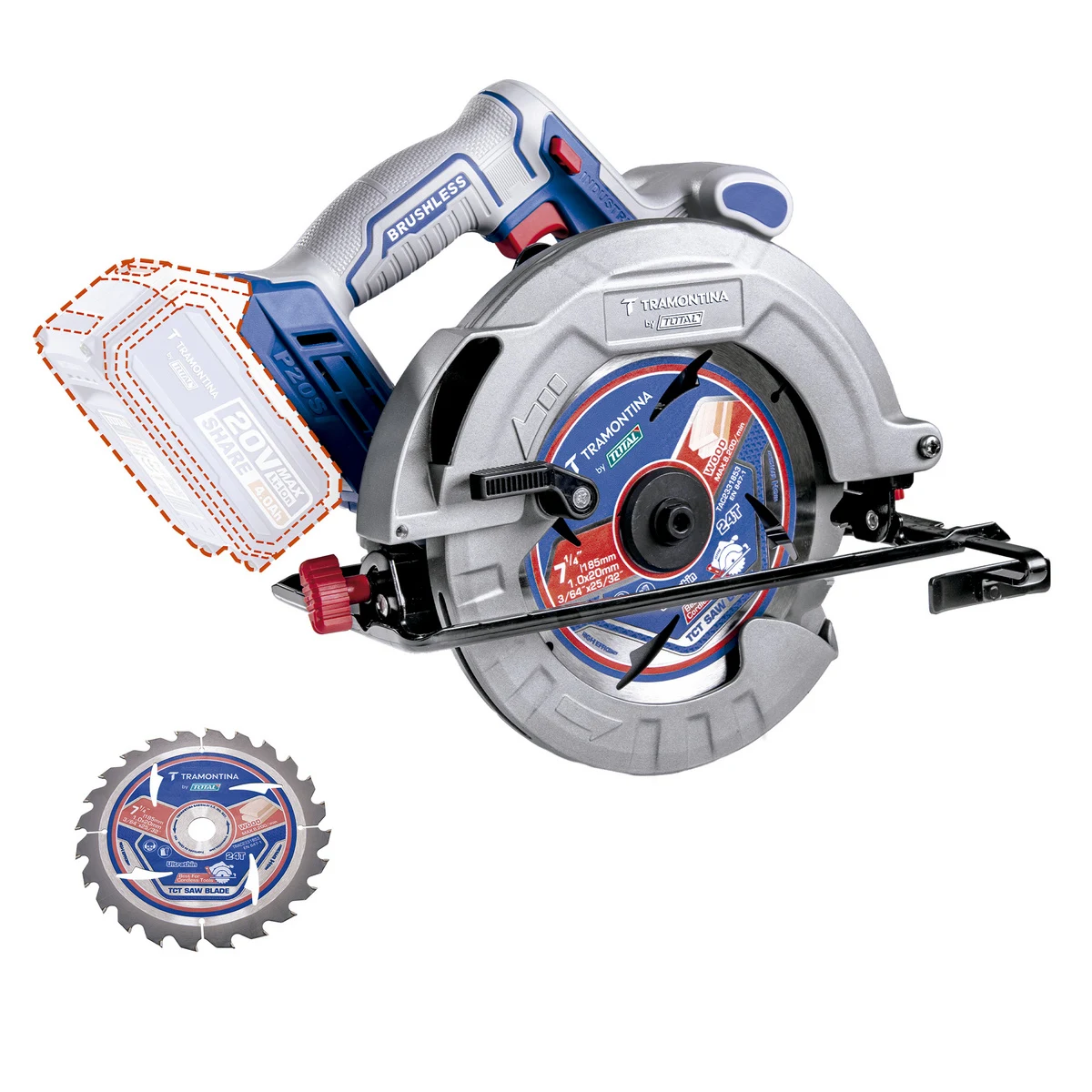 Serra Circular a Bateria 20V Tramontina by Total